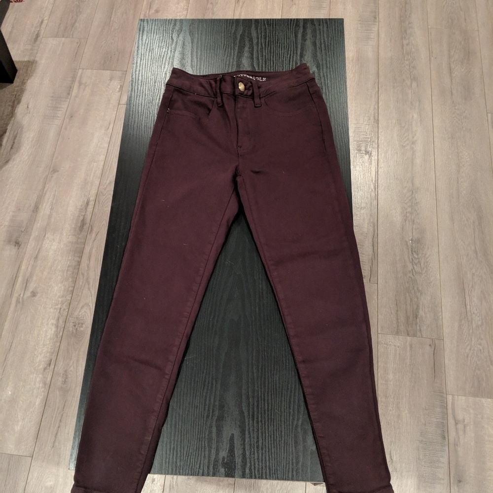 Maroon Super Stretch Skinny Jeans